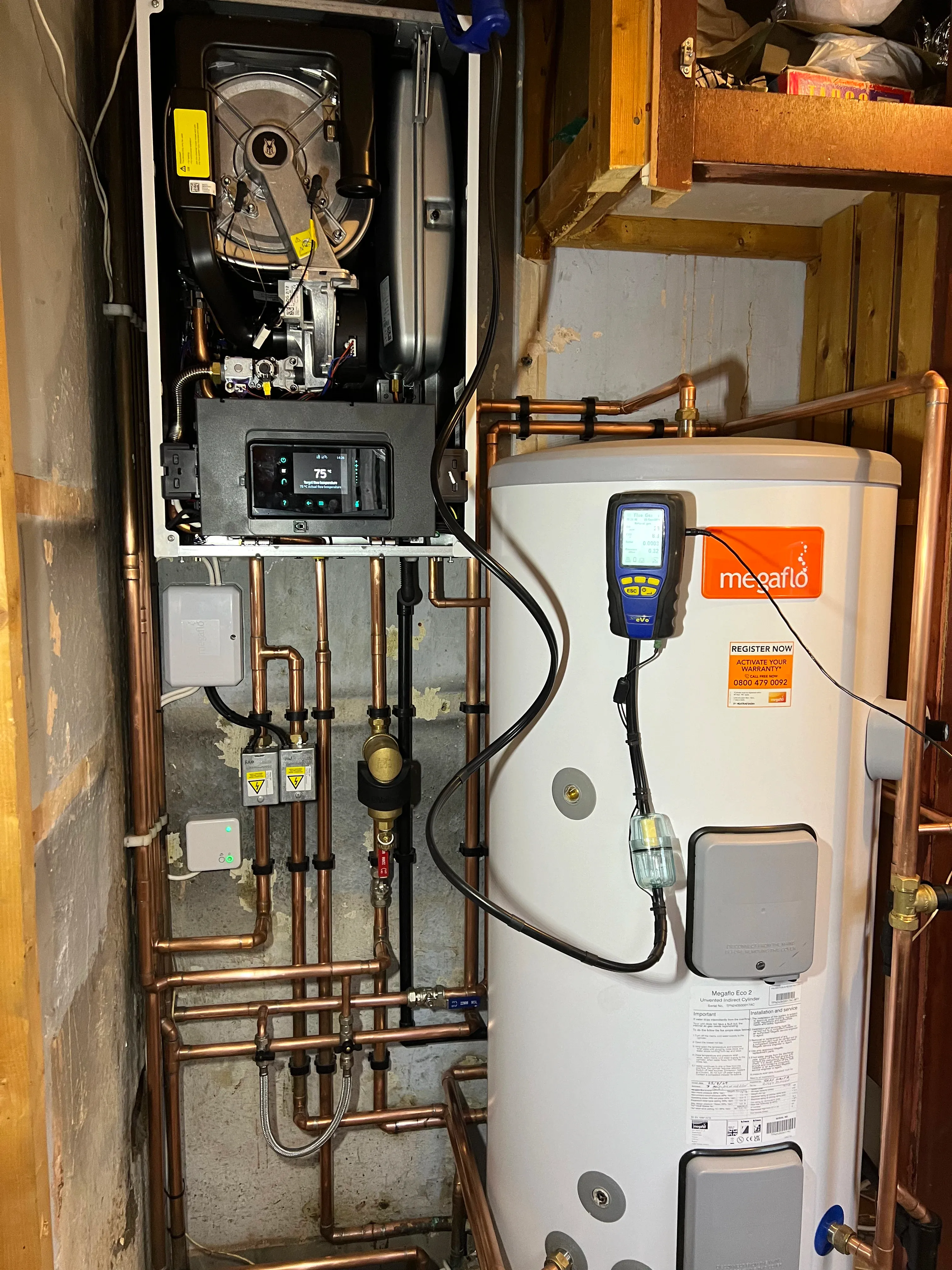 Unvented hot water cylinder installation in Hornchurch